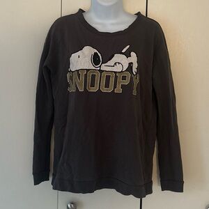 Mighty Fine Vintage Cotton blend Long Sleeve Snoopy T-Shirt S